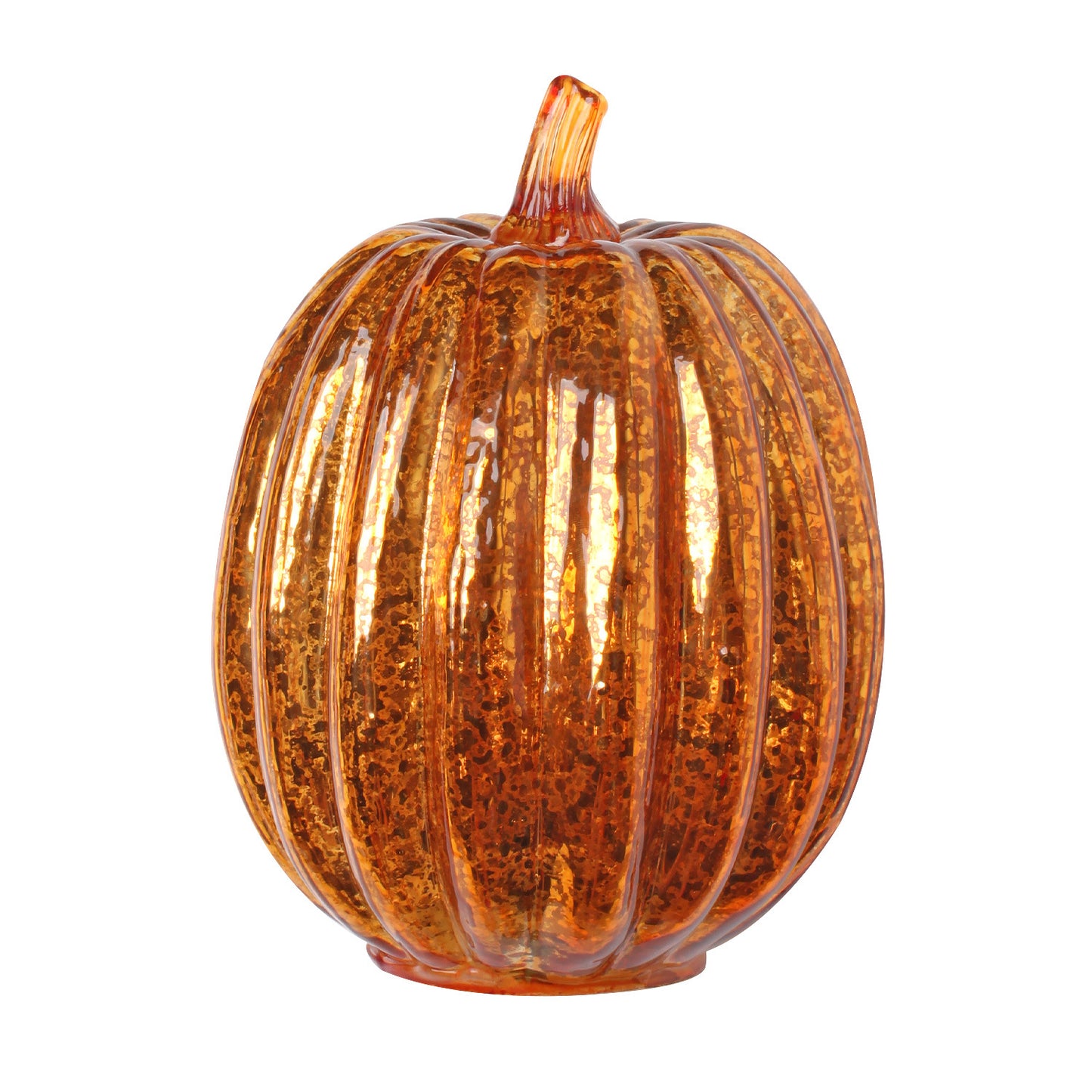 LED Glowing Glass Pumpkin Lamp Halloween Decoration