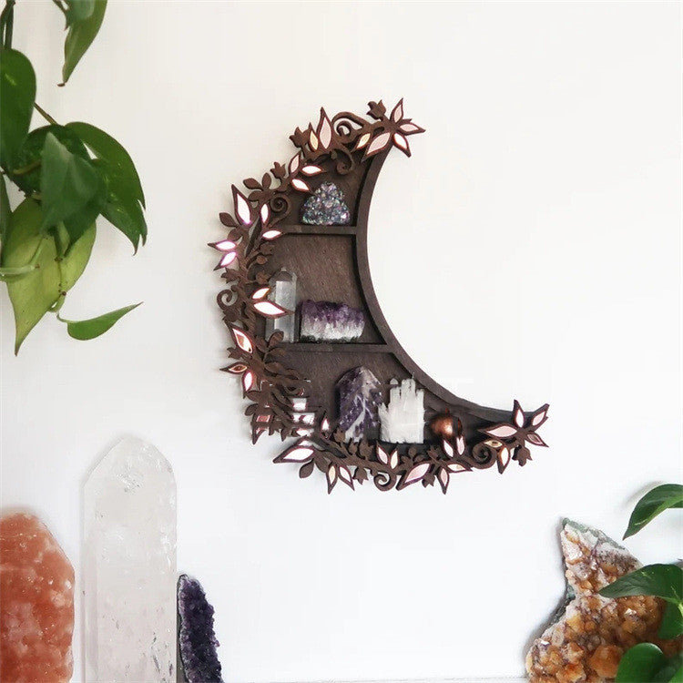 Botanical Mirror Crystal Shelf