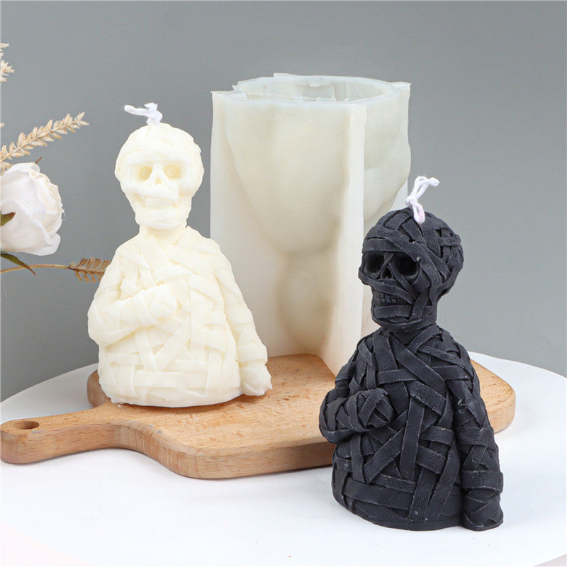 Zombie Skull Silicone Candle Mold Halloween Decoration